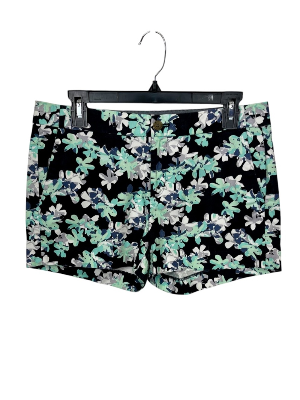 Banana Republic Turquoise, Black, Gray, and White Hampton Style Shorts, Size 8P